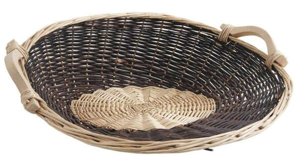 Product image White and raw wicker basket