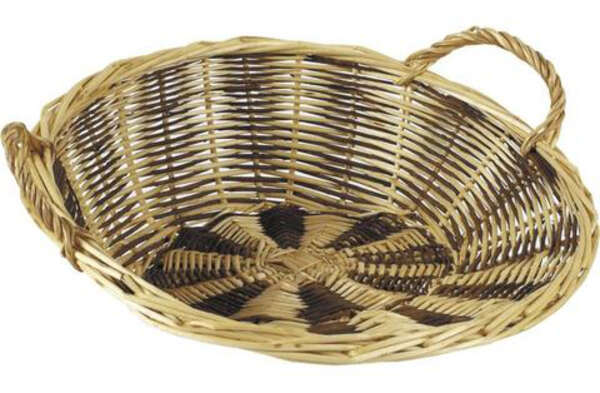 Product image White and raw wicker basket