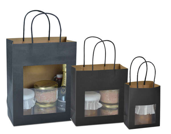Product image Kraft bag with window - Intense Black
