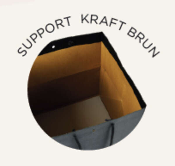 Product image Kraft bag MAT BLACK for 1 and 2 bottles (personnalisation possible)