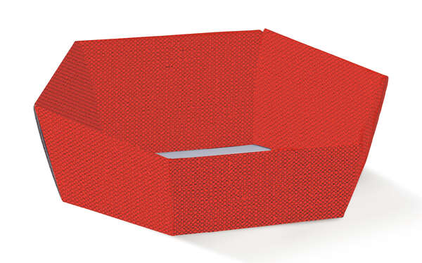Product image Hexagonal display tray, red