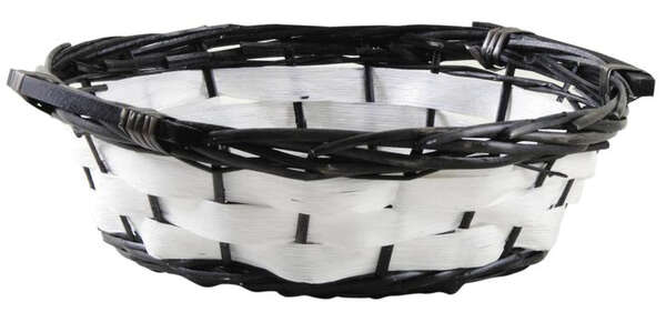 Product image Round basket in split wicker and wood