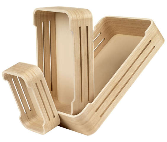 Natural wood display tray : Trays, baskets