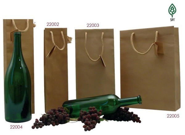 Natural bags " France Nature" collection : Bottles packaging
