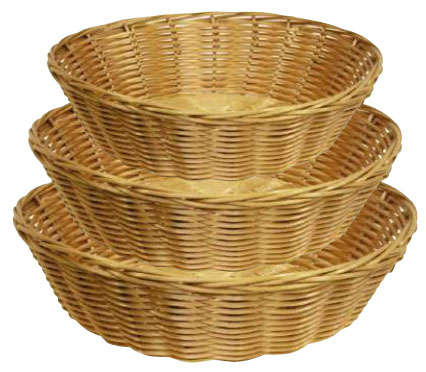 Round polypro breadbaskets : Trays, baskets