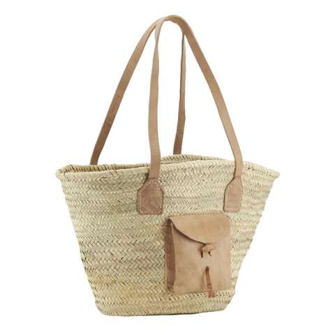 Palm straw bag, natural  : Bags