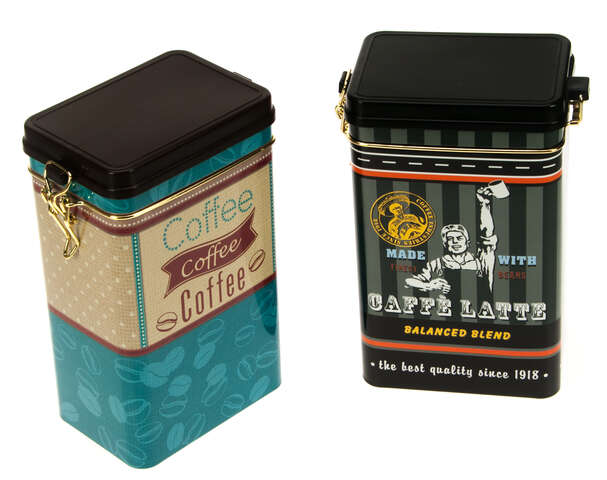 Set of 2 "COFFEE TIME" coffee tins : Boxes