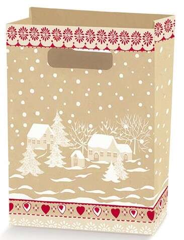 Sac carton "Village de Noël" : Bags