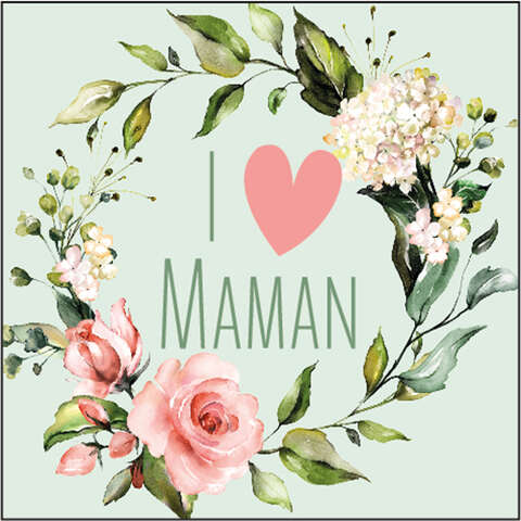 Etiquette "I love Maman" : Packaging accessories