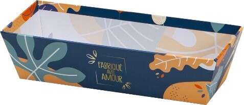 "Fabriqu avec amour" cardboard display tray : Trays, baskets