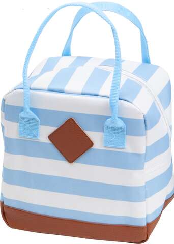 600D isothermal cooler bag, blue stripes  : Bags