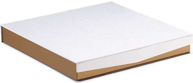Coffret carton rectangle chocolats 2 rangées cuivre/blanc : Boxes