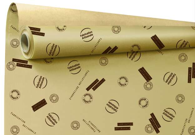 Gift wrap with "Fabrication Artisanal" motif : Packaging accessories