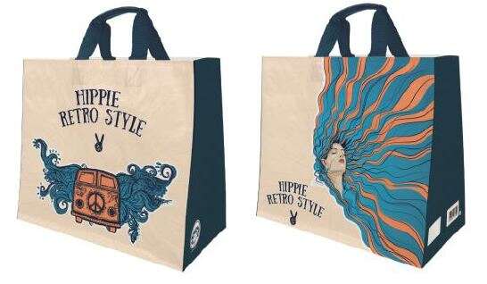"Hippie" 30L polypro tote bag  : Bags