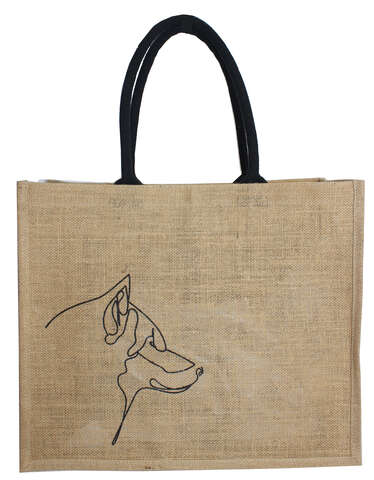 "Husky" jute tote bag : Items for resale