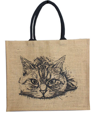 "Cat's Head" jute tote bag : Items for resale