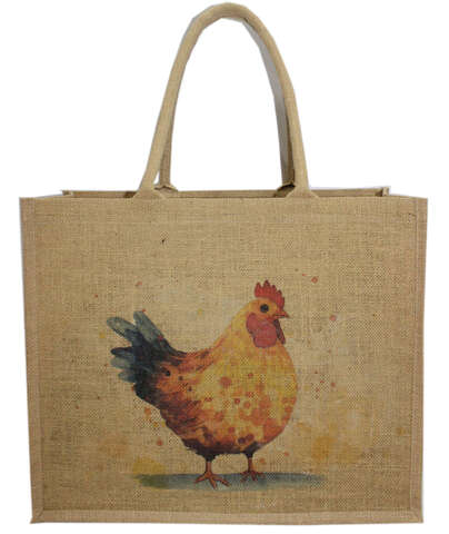 &#8220;Poulette&#8221; jute tote bag : Items for resale