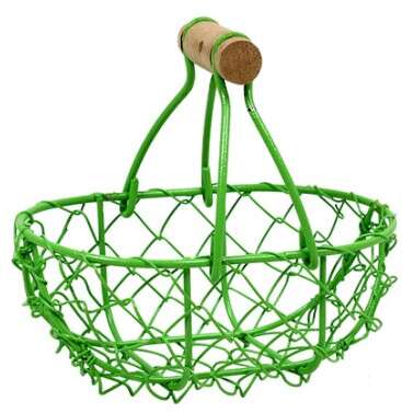  Green Oval Basket : Trays, baskets