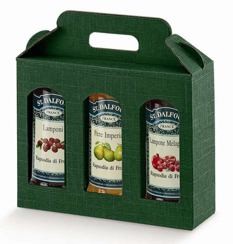 Cardboard box for 3 jars Height 150 mm : Jars packing