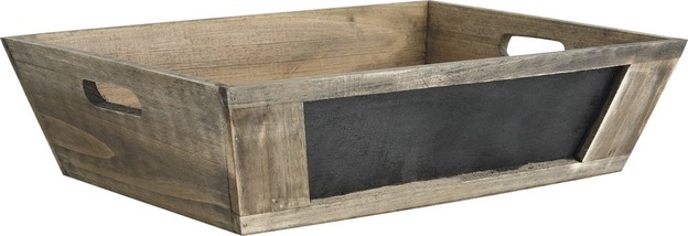 Wooden trays + blackboard : Trays, baskets