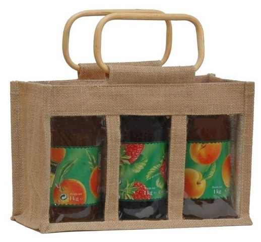 Jute bag for 3 jars x 1 kg : Jars packaging