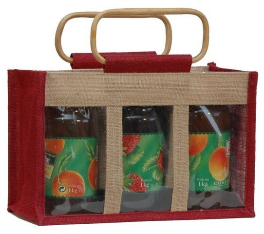Jute bag for 3 jars x 1 kg  : Jars packing