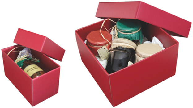 Cardboard box "Gourmet" Burgundy : Boxes