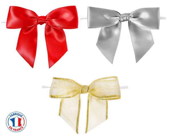 Satin Pre-Tied Bows : Packaging accessories
