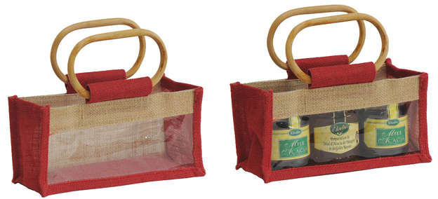 Jute bag for 3 jars x 250 or 125 gr : Jars packing